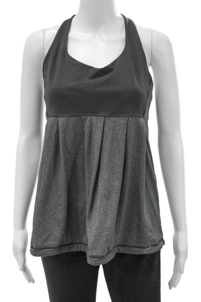 Lululemon Women Tunic Tank Gray Sleeveless Halter Polyester Size M