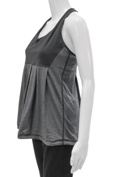 Lululemon Women Tunic Tank Gray Sleeveless Halter Polyester Size M