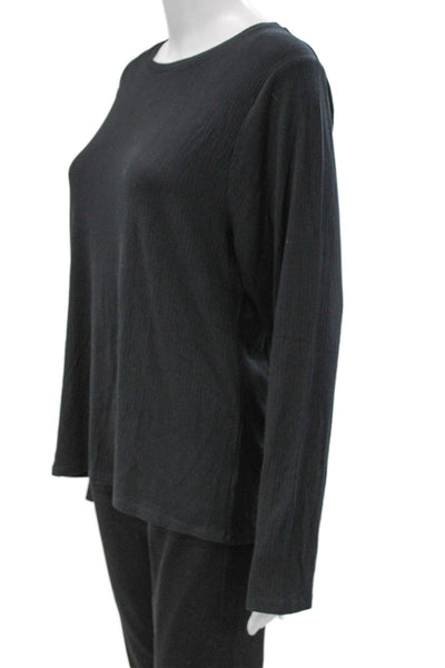 Splendid Womens Black Basic Long Sleeve T-Shirt 90% Rayon Plus Size 2XL