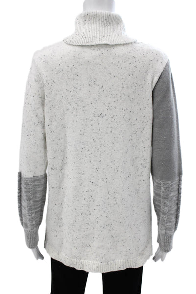 Calvin Klein Womens Gray Argyle Cowl Neck Pullover Size M
