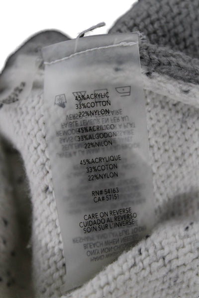 Calvin Klein Womens Gray Argyle Cowl Neck Pullover Size M