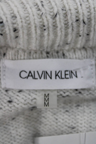 Calvin Klein Womens Gray Argyle Cowl Neck Pullover Size M