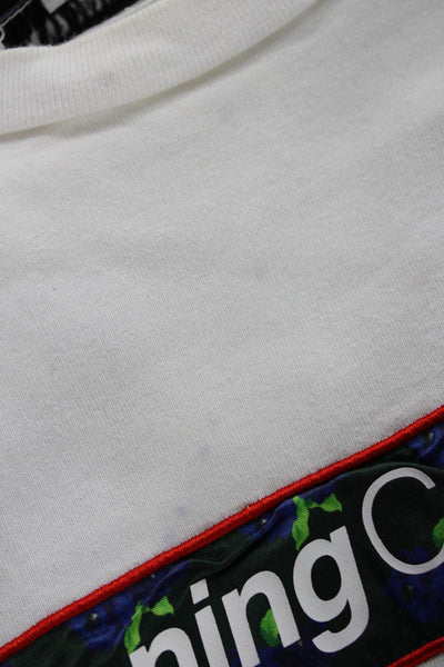 Opening Ceremony Unisex Cropped T-Shirt White Cotton Short Sleeve Size XS