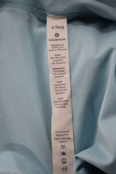 Lululemon Women Hot Pants Blue Recycled Polyester Athletic Spring Size 4