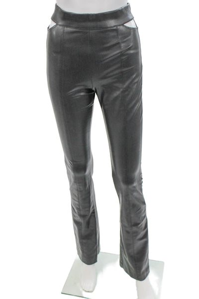 Zara Women Gray Faux Leather Pants Size XS