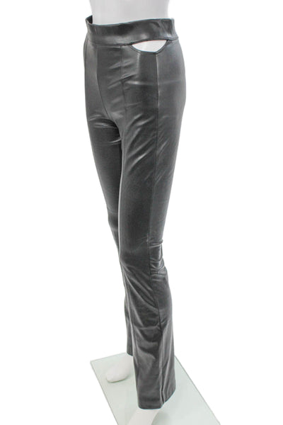 Zara Women Gray Faux Leather Pants Size XS
