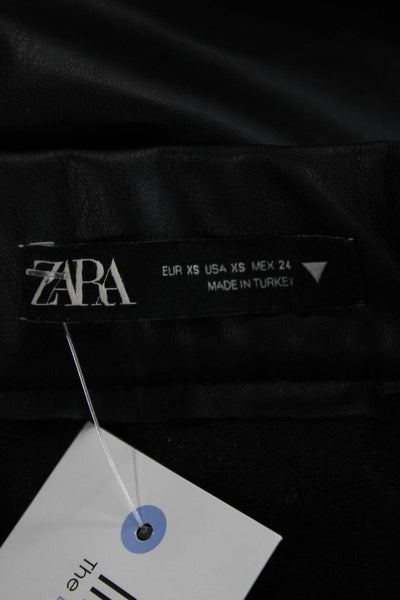 Zara Women Gray Faux Leather Pants Size XS