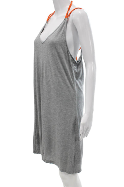Apres Ramy Brook Womens Sundress Gray V Neck Sleeveless Short Size S