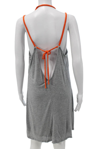 Apres Ramy Brook Womens Sundress Gray V Neck Sleeveless Short Size S