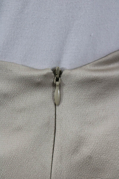 Zara Womens Beige Wrap Midi Skirt Tie Waist Polyester Size L