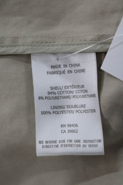 Theory Mens Military Jacket Beige Cotton Zip Size L