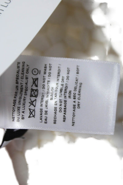 Alaia Women Cropped Tank White Cotton Sleeveless Round Neck Size 34