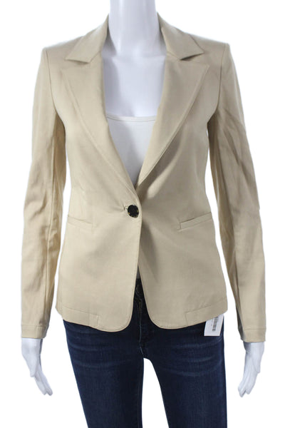 Alice + Olivia Womens Pantsuit Beige Long Sleeve Lyocell Size 2