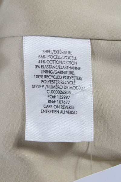 Alice + Olivia Womens Pantsuit Beige Long Sleeve Lyocell Size 2