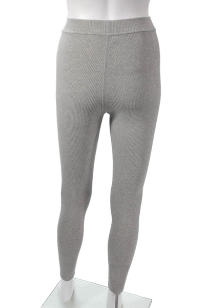 Alo Yoga Women Ankle Striped Gray Polyester Blend Yoga Leggings Size 2XS