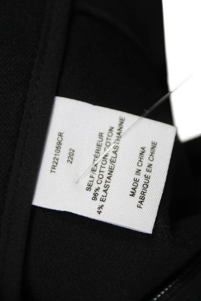 Derek Lam 10 Crosby Unisex Dress Pants Black Cotton Blend Zip Size 00
