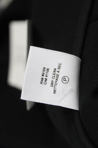 Derek Lam 10 Crosby Unisex Dress Pants Black Cotton Blend Zip Size 00