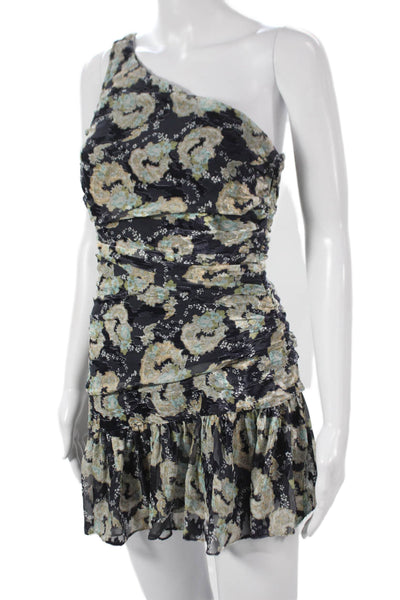 Love Shack Fancy Women Bodycon One Shoulder Floral Dress Viscose Size 2