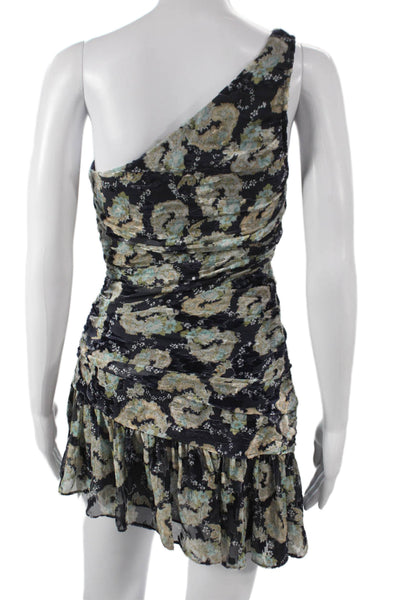 Love Shack Fancy Women Bodycon One Shoulder Floral Dress Viscose Size 2