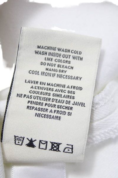 Alice + Olivia Women Mini Dress White Cotton V Neck Sleeveless Knee Size 0