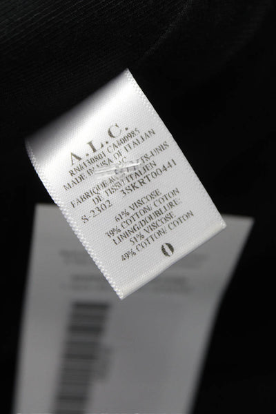 A.L.C. Womens Cargo Mini Skirt Black Viscose Buckle Size 0