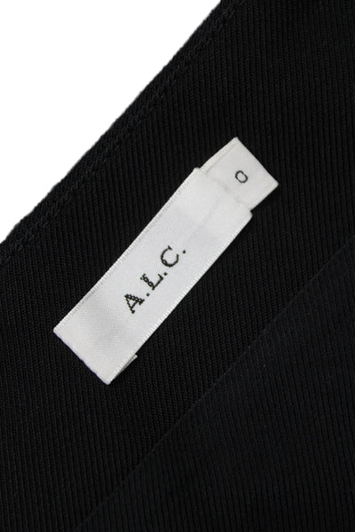 A.L.C. Womens Cargo Mini Skirt Black Viscose Buckle Size 0