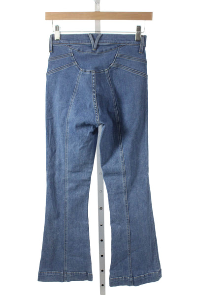 Veronica Beard Womens Flared Jeans Blue High Rise Cotton Size 24
