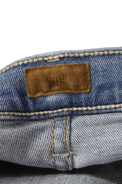 Mother Women Cropped Wide Leg 90s Jeans Blue High Rise Size 24