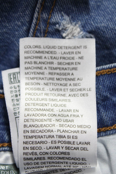 Levi Strauss & Co Womens Cut-Off Distressed Blue Denim Shorts Size 23