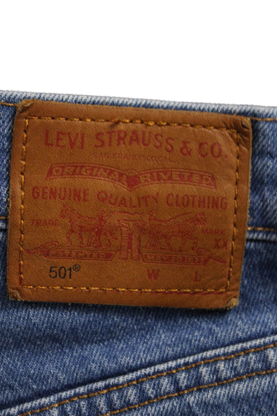 Levi Strauss & Co Womens Cut-Off Distressed Blue Denim Shorts Size 23
