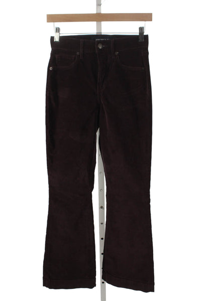 Veronica Beard Womens Ankle Pants Brown Zip 98% Cotton Size 24