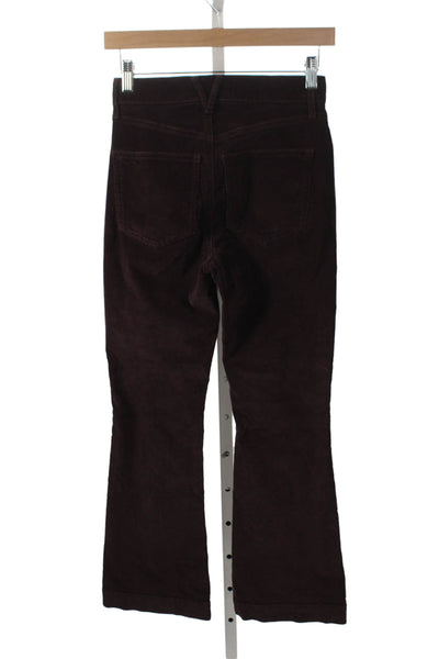 Veronica Beard Womens Ankle Pants Brown Zip 98% Cotton Size 24