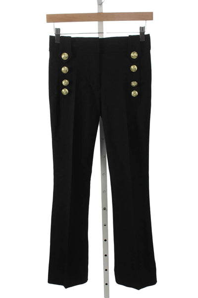 Derek Lam 10 Crosby Unisex Black Dress Pants Zip 96% Cotton 4% Elastane Size 0