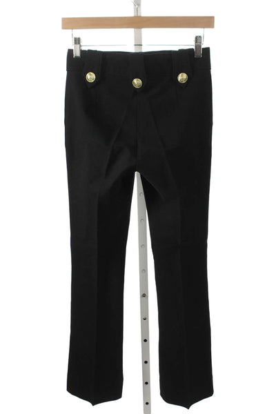 Derek Lam 10 Crosby Unisex Black Dress Pants Zip 96% Cotton 4% Elastane Size 0