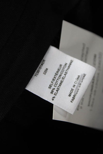 Derek Lam 10 Crosby Unisex Black Dress Pants Zip 96% Cotton 4% Elastane Size 0