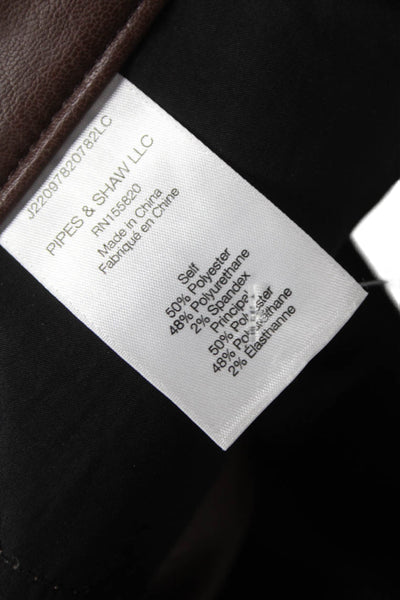 Veronica Beard Unisex Adults Brown Flare Pants Polyester Button Size 24
