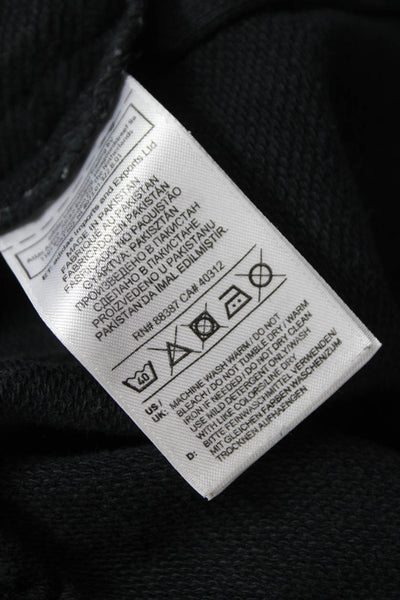 Adidas Unisex Adults Black 100% Cotton Jogger Pants Drawstring Size XL