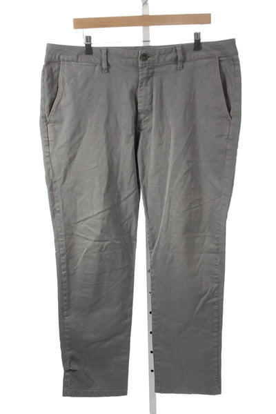 DL1961 Mens Chino Pants Gray Cotton Blend Button Closure Casual Size 38