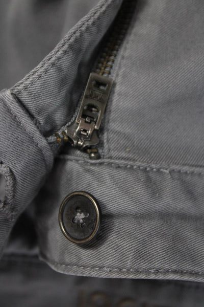 DL1961 Mens Chino Pants Gray Cotton Blend Button Closure Casual Size 38
