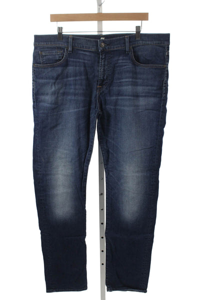 7 For All Mankind Mens Skinny Blue Cotton Jeans Size 38