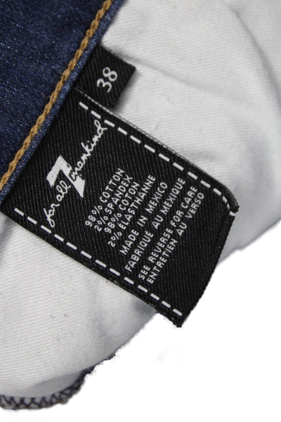 7 For All Mankind Mens Skinny Blue Cotton Jeans Size 38