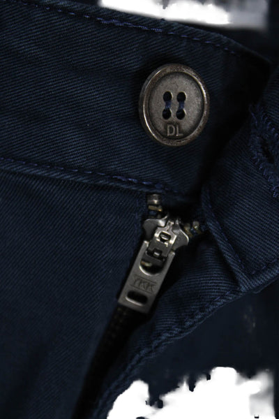 DL 1961 Mens Chino Pants Blue Cotton Blend Button Fly Size 36