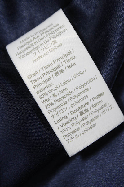 J Crew Women Parka Black Wool Zip Long Sleeve Size 4 Tall