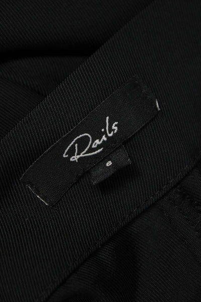 Rails Unisex Adults Dress Pants Black 100% Polyester Zip Inseam 29 Size 6