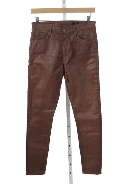 AG Womens Ankle Jeans Brown Mid-Rise Cotton Size 27