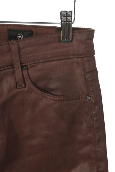 AG Womens Ankle Jeans Brown Mid-Rise Cotton Size 27