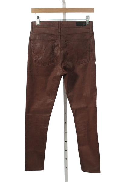 AG Womens Ankle Jeans Brown Mid-Rise Cotton Size 27