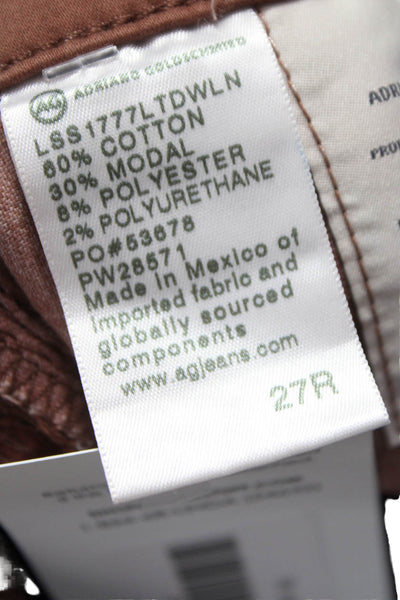 AG Womens Ankle Jeans Brown Mid-Rise Cotton Size 27