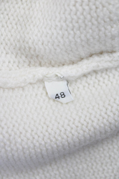 Sharis Women Basic Cashmere White Cowl Neck Sleeveless Tank Size L