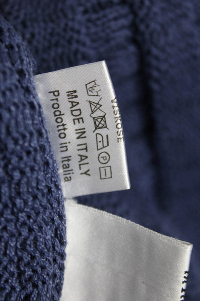 Jennifer T Women Blue Collared Long Sleeve Cardigan Size 40